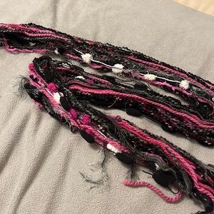 Loose yarn scarf multi color